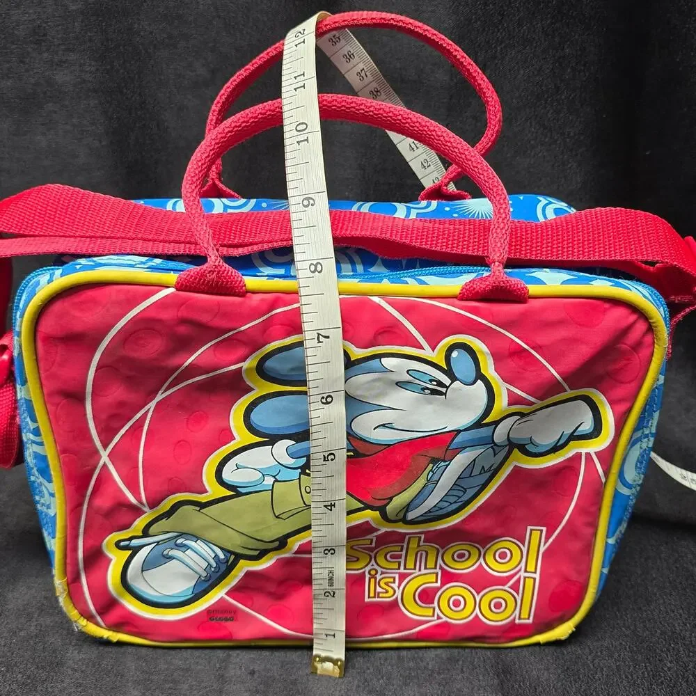 Vintage Disney Mickey Mouse SCHOOL IS COOL Insulated Lunch Bag